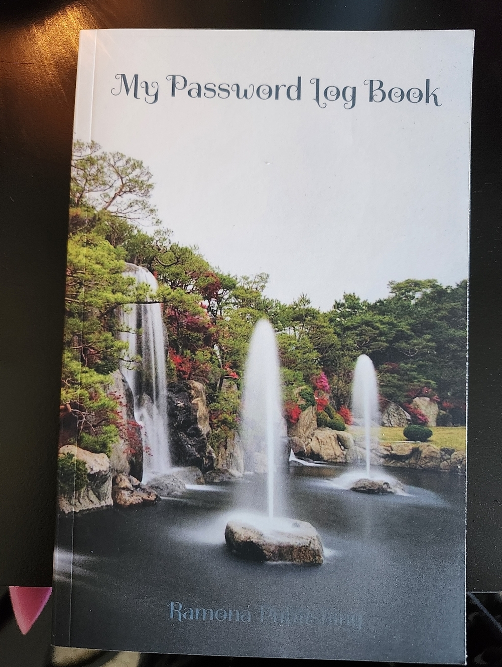 My Password Log Book - Scenic Fountain Cover